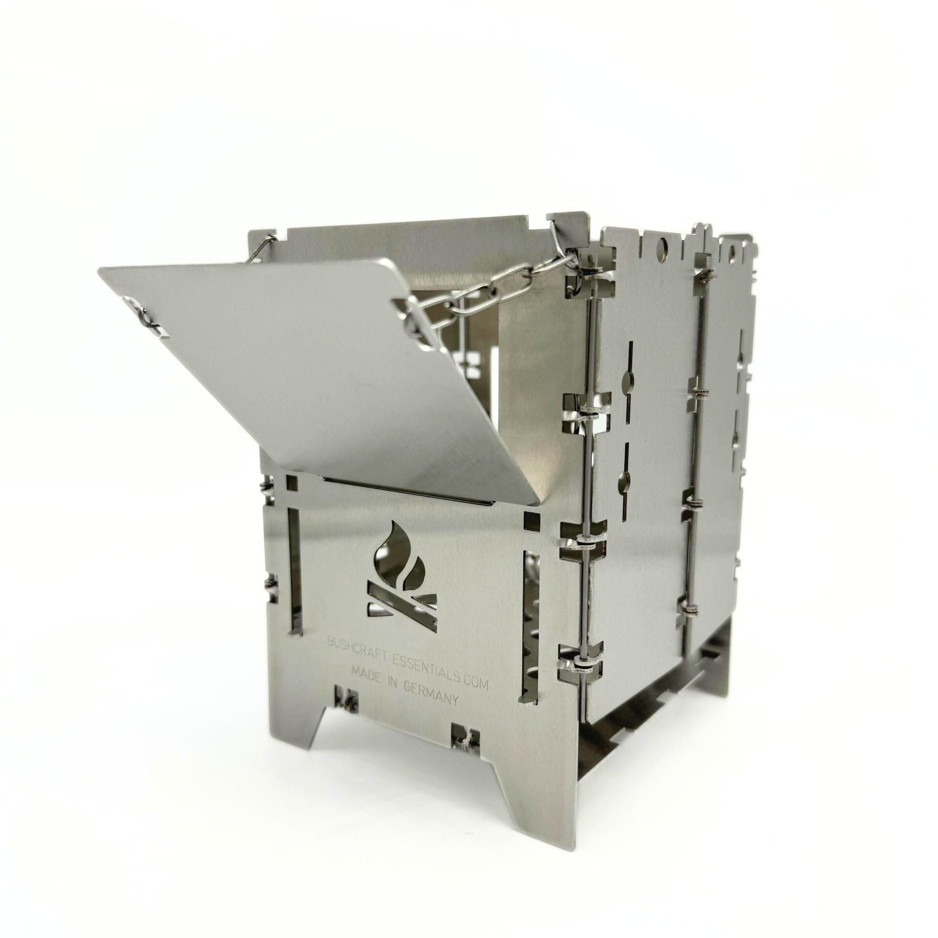 Bushcraft Essentials Bushbox LF rampe à bois réchaud inox