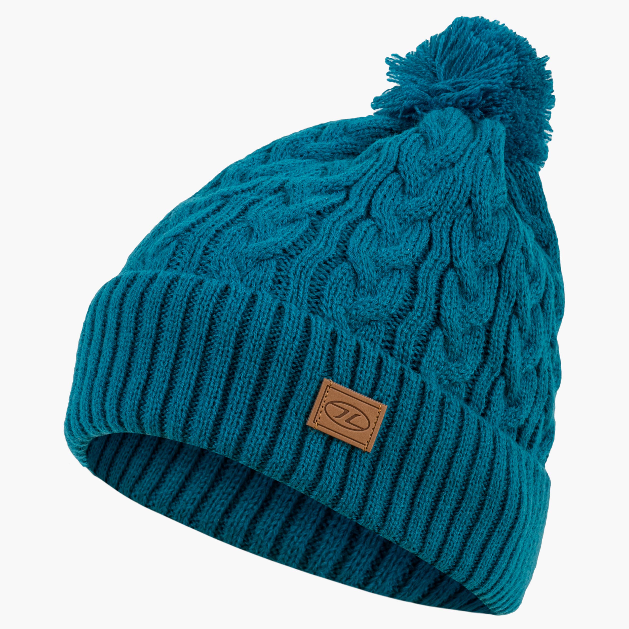 Highlander Beira bonnet pompon doublé polaire noir