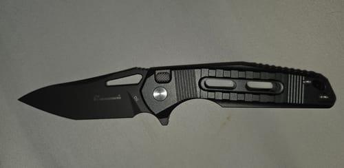 HX Rock Onyx ZD-104A-S couteau pliant lame D2 manche alu gris