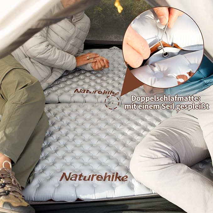 Naturehike TuYe R5.8 Matelas Gonflable Gris 183x58 Momie