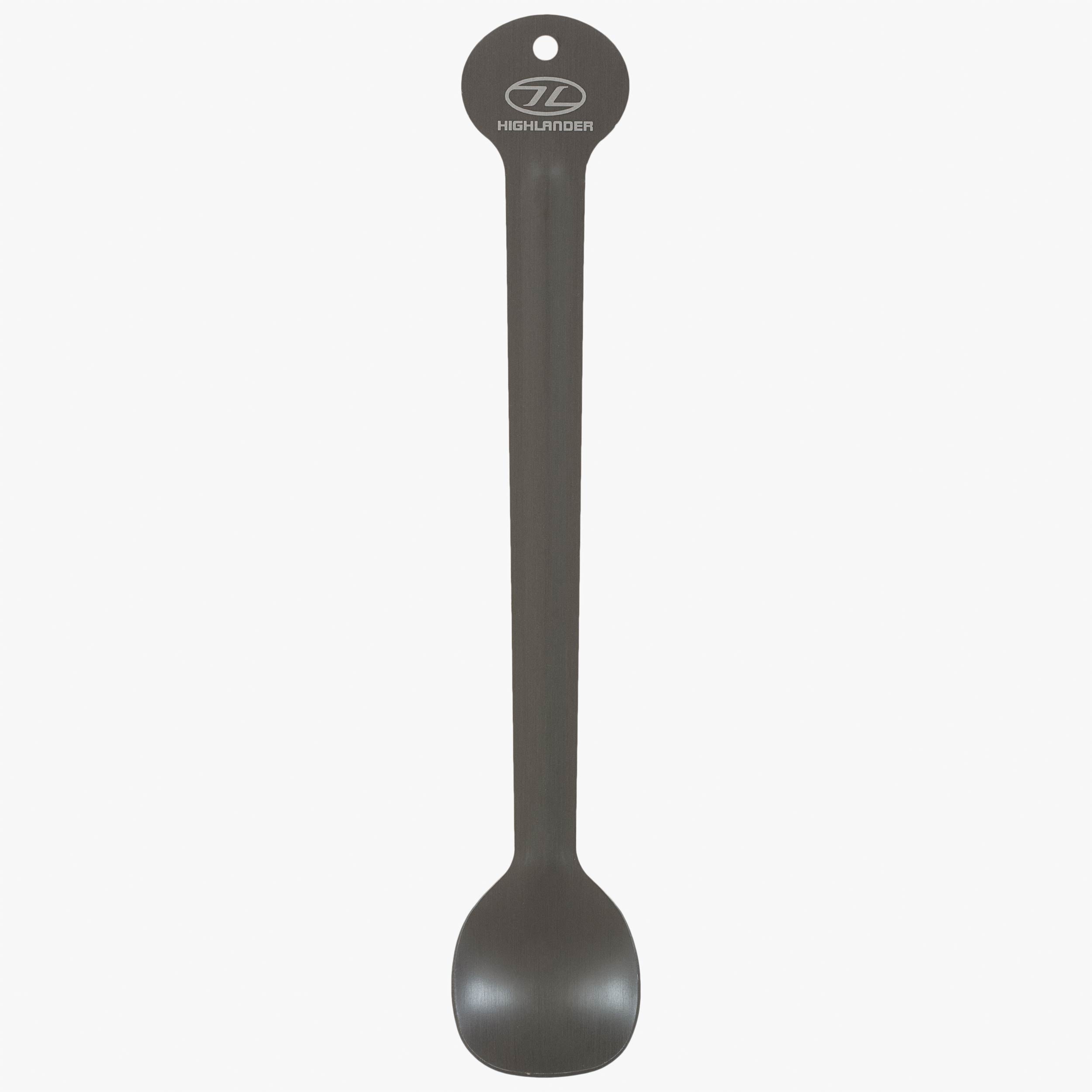 Highlander cuillère longue camping alu 15 g noire