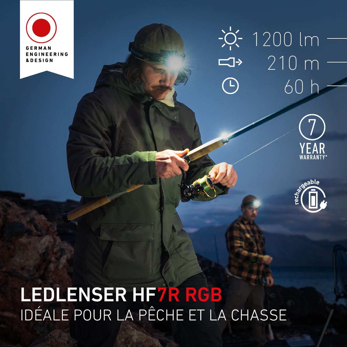 Ledlenser HF7R RGB lampe frontale camouflage 1200 lm