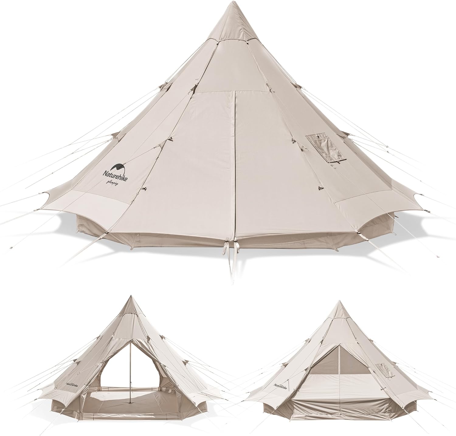 Naturehike Brighten 12.3 tente glamping 4 personnes beige