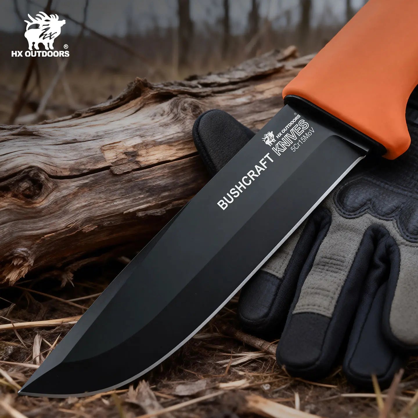 HX Survival Master TD-21F couteau fixe 95 mm orange