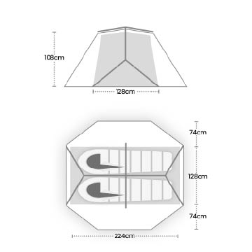 Terra Nova Solar Horizon 2 tente 2 places 1,9 kg