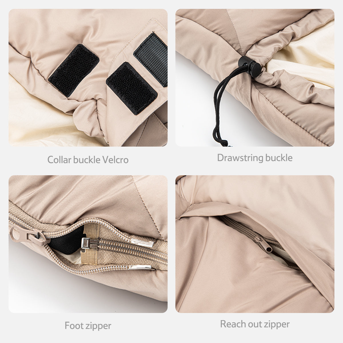 Naturehike PS200 sac de couchage coton gris trous bras