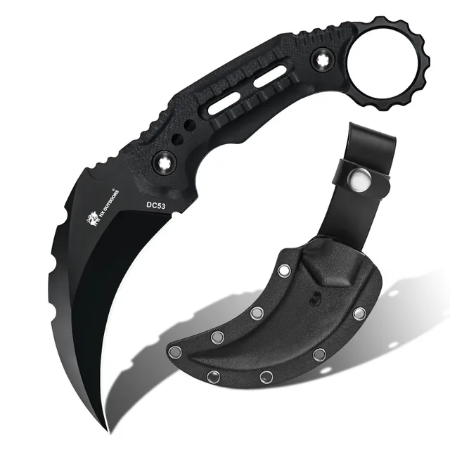 HX Outdoors Shadowfang D-317 couteau fixe DC53 noir