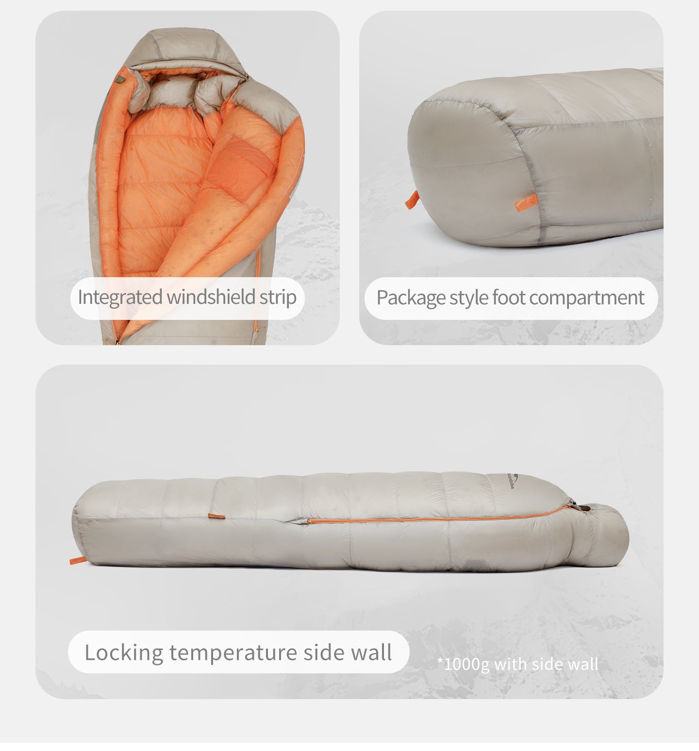 Naturehike Snowbird Pro 400 sac couchage momie 0,2°C taille M