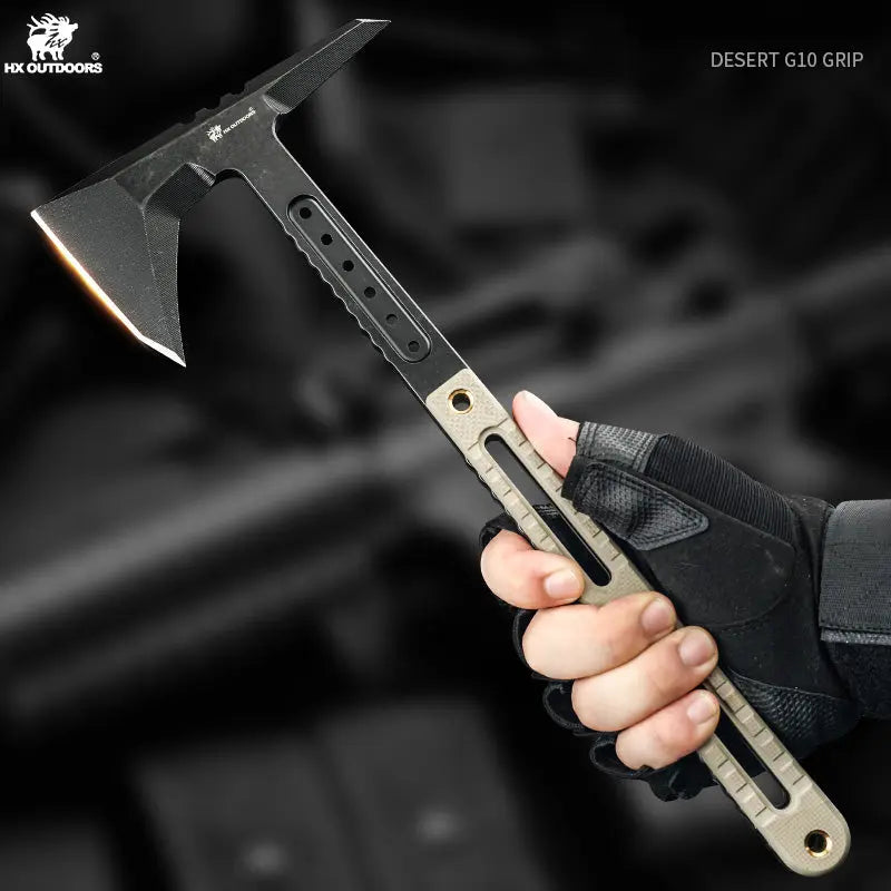 HX Camping Hatchet FT-12 hachette DC53 manche G10 tan