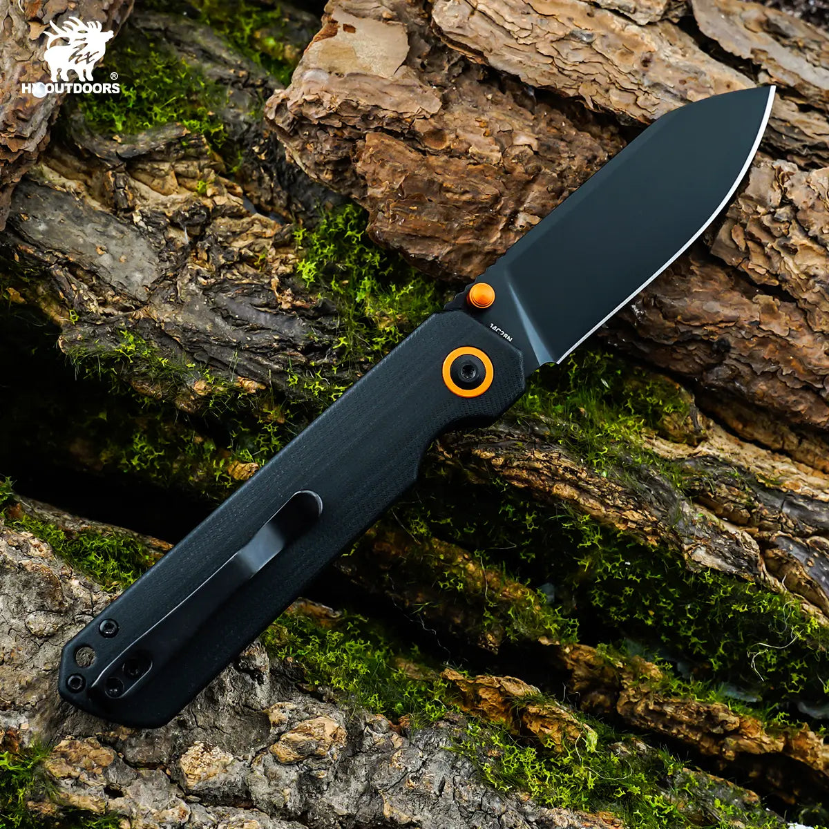 HX Hyla ZD-120S-C couteau pliant lame noire manche noir