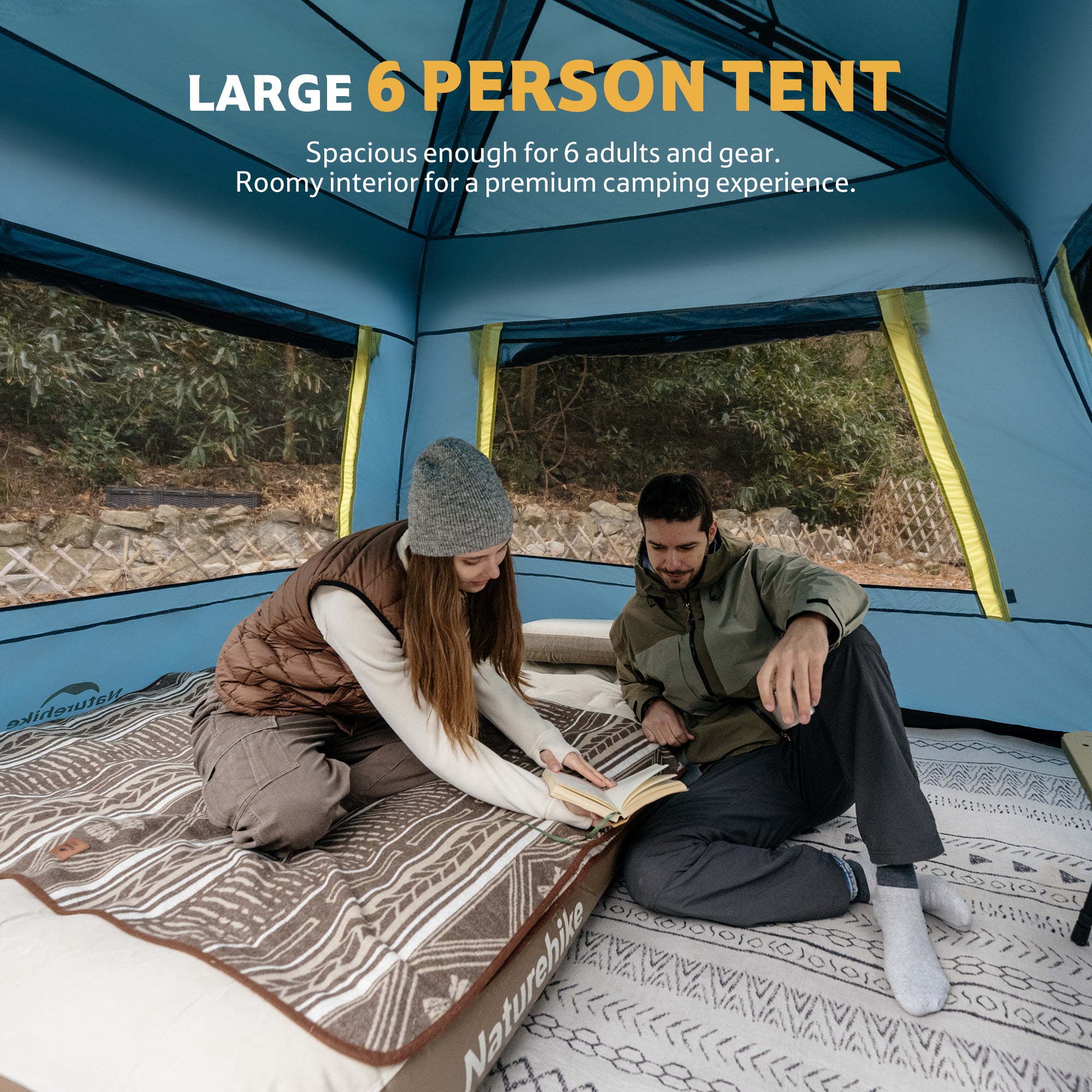 Naturehike Cape Lite tente camping 6 places montage 60s