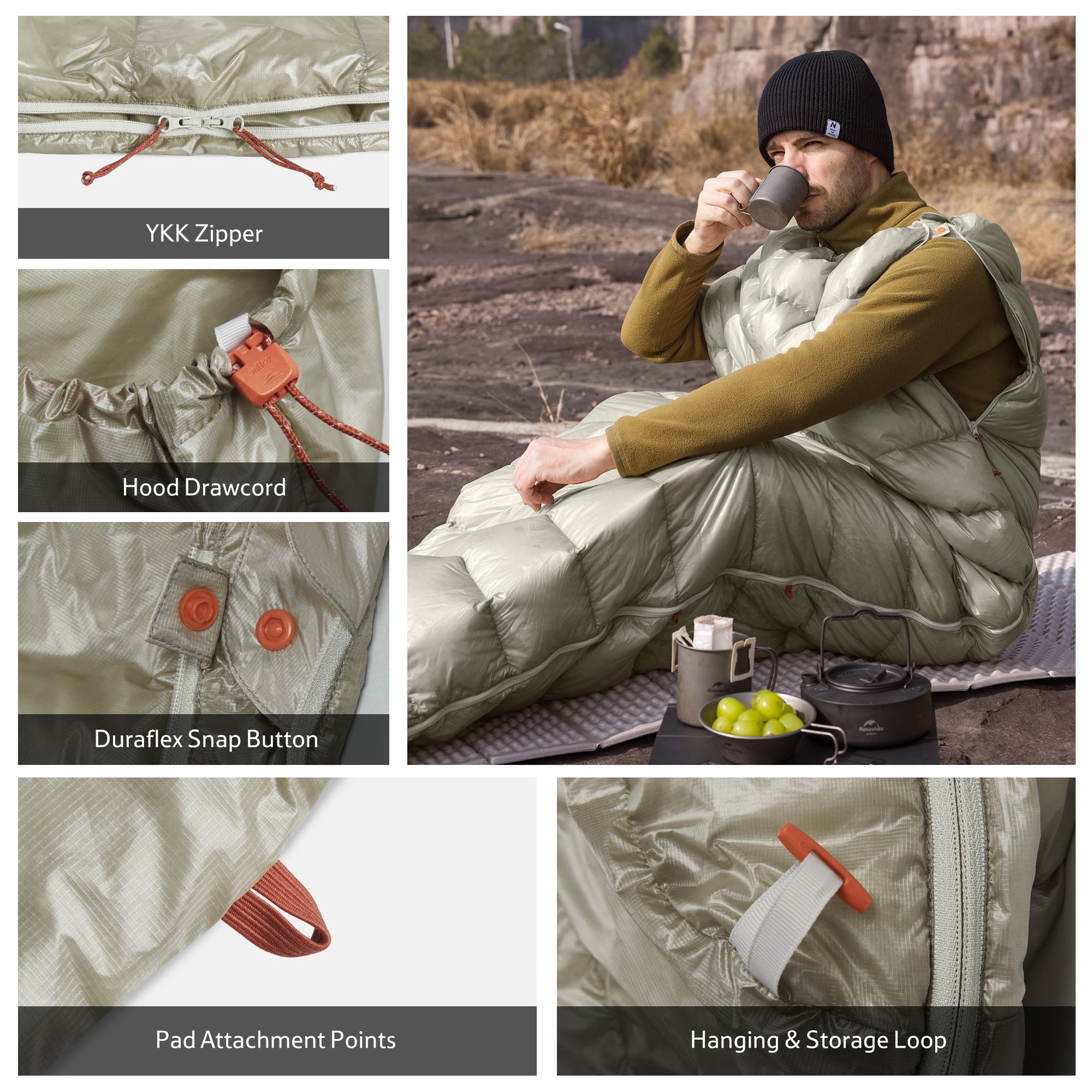 Naturehike CW EXT Sac couchage duvet blanc 10,5°C taille M