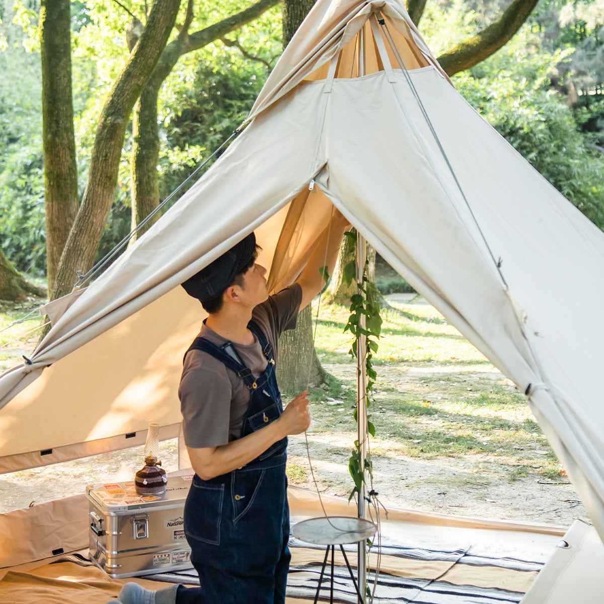 Naturehike Brighten 6.4 tente glamping 2 personnes sable doré coton