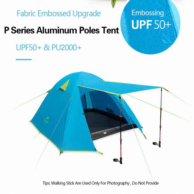 Naturehike P tente camping 2 personnes Bleu PU 2000 mm
