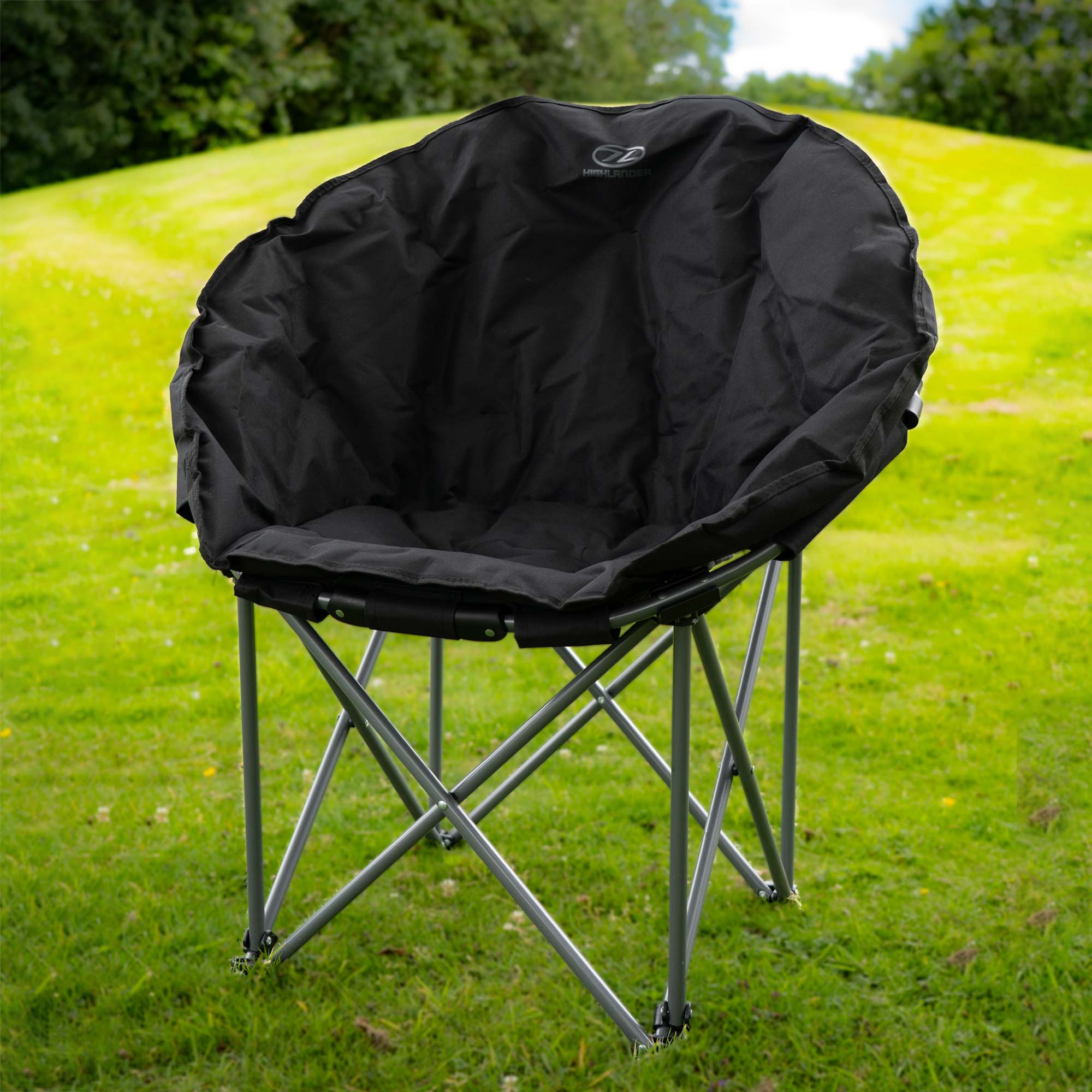 Highlander Furniture Moon Chair chaise camping bleu marine