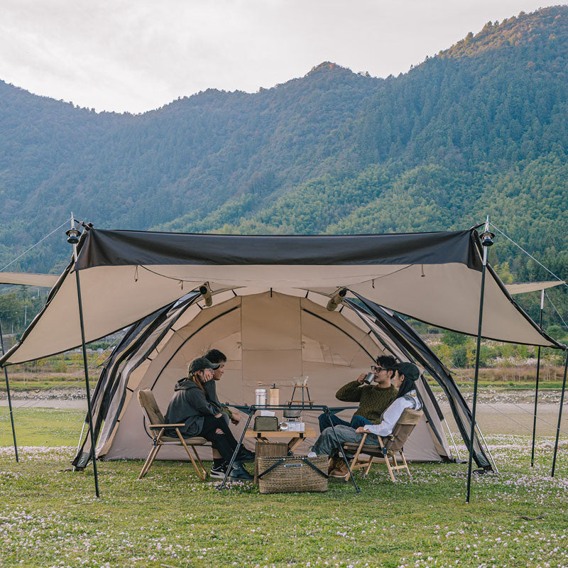 Naturehike tente tunnel camping 6 personnes Grand jupe neige