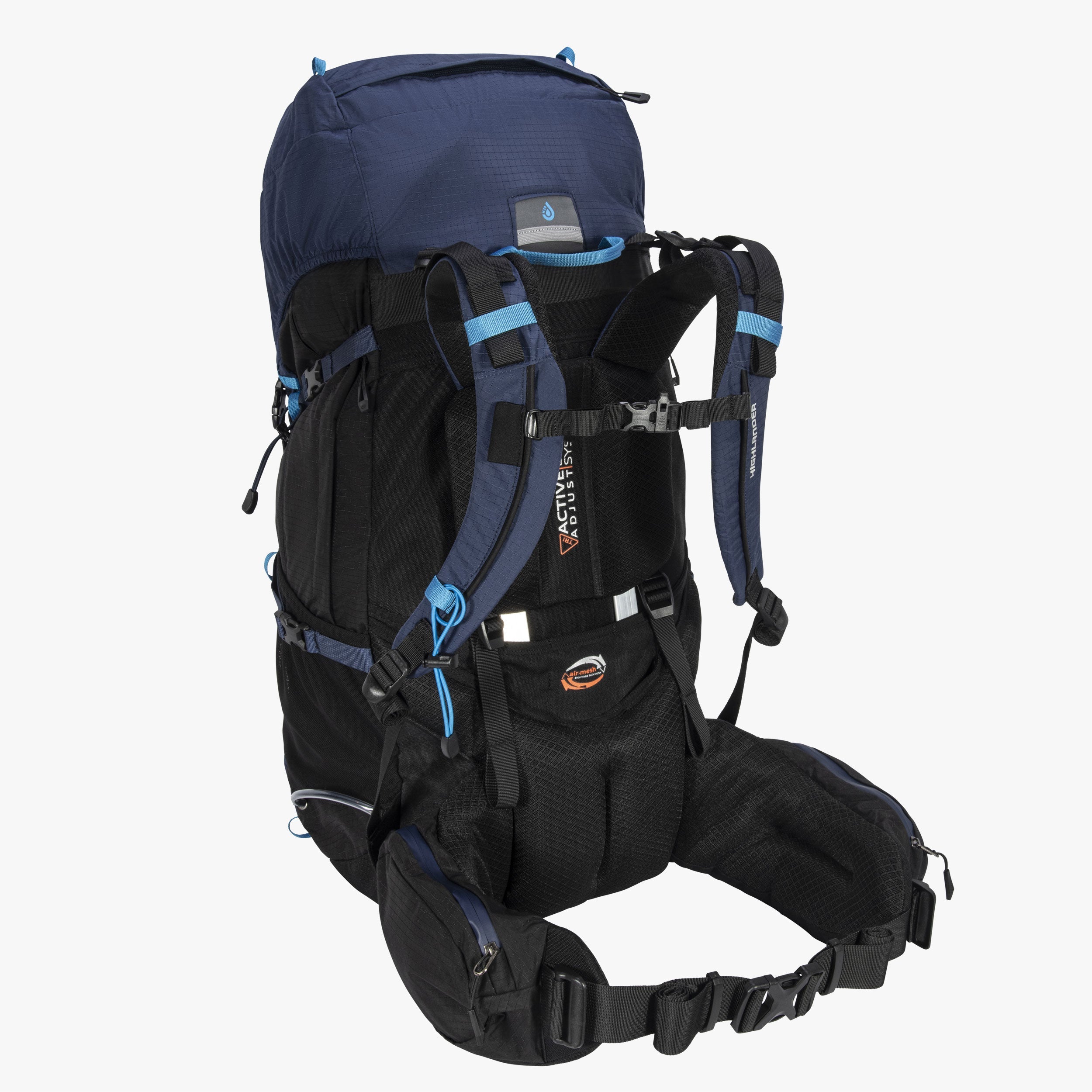 Highlander Novar Sac à dos trek 60+5 L bleu marine