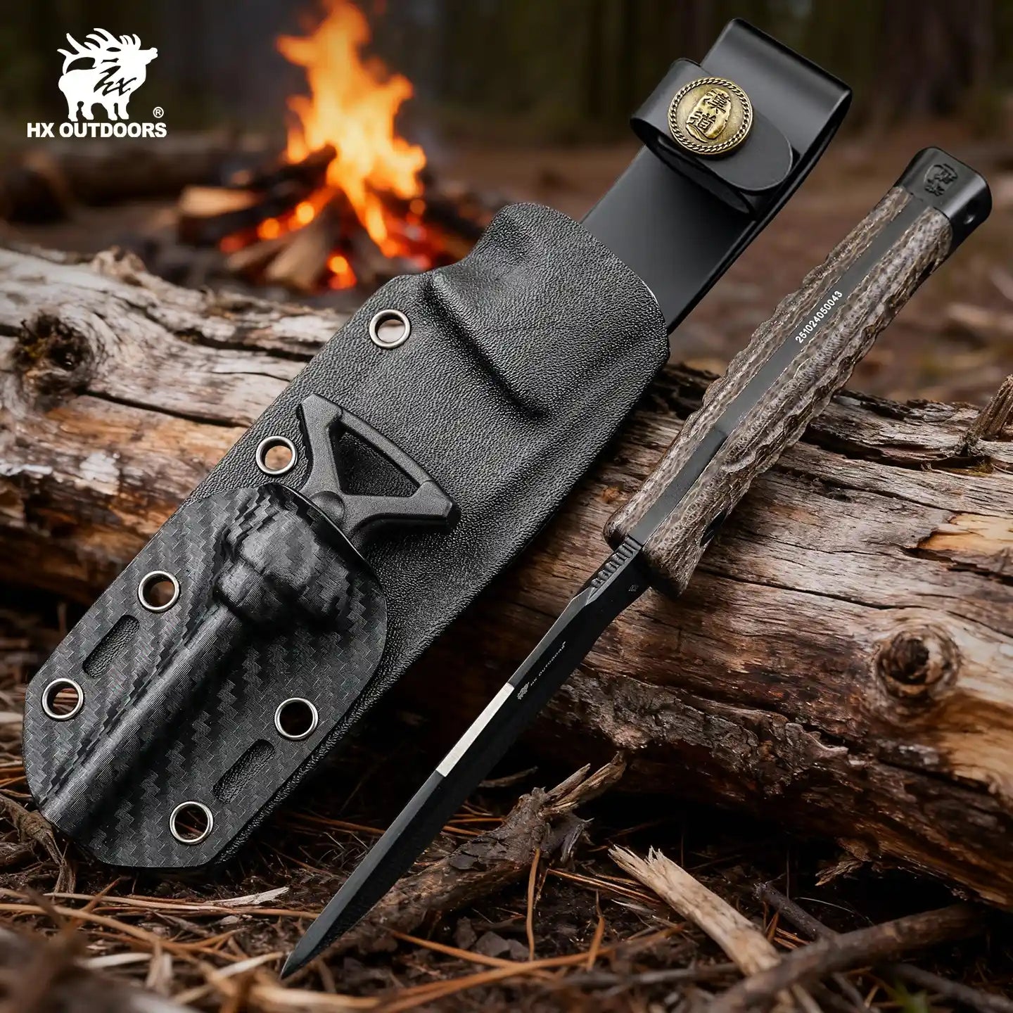 HX Rock Apex TD-18Z couteau fixe manche micarta marron DC53