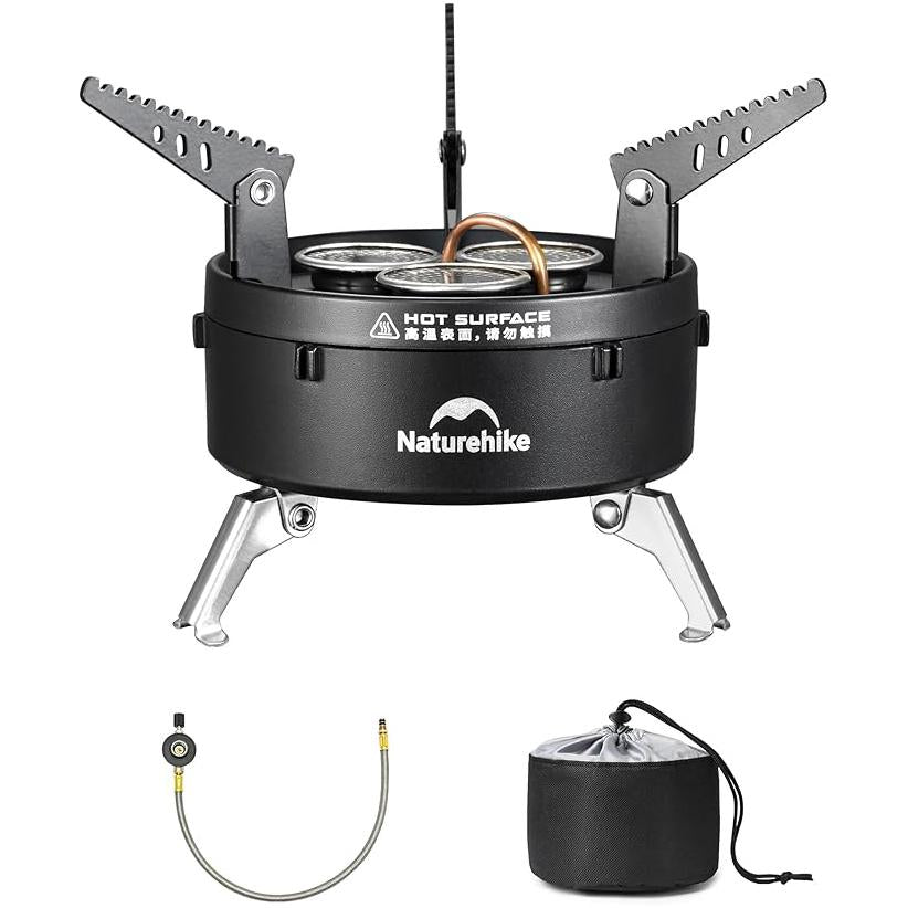 Naturehike BlackStar réchaud gaz triple brûleur 12000 BTU