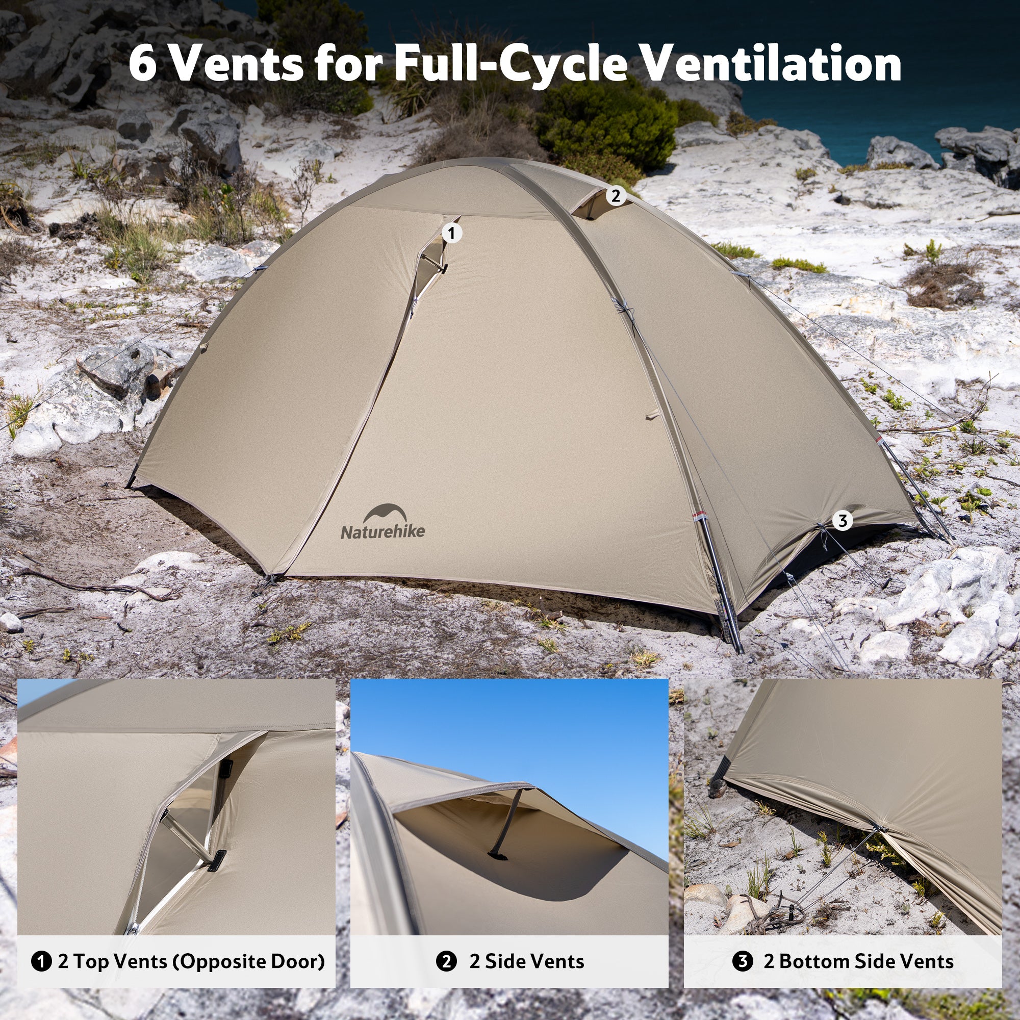 Naturehike Giling PRO Tente Randonnée 4 Saisons 2 Personnes
