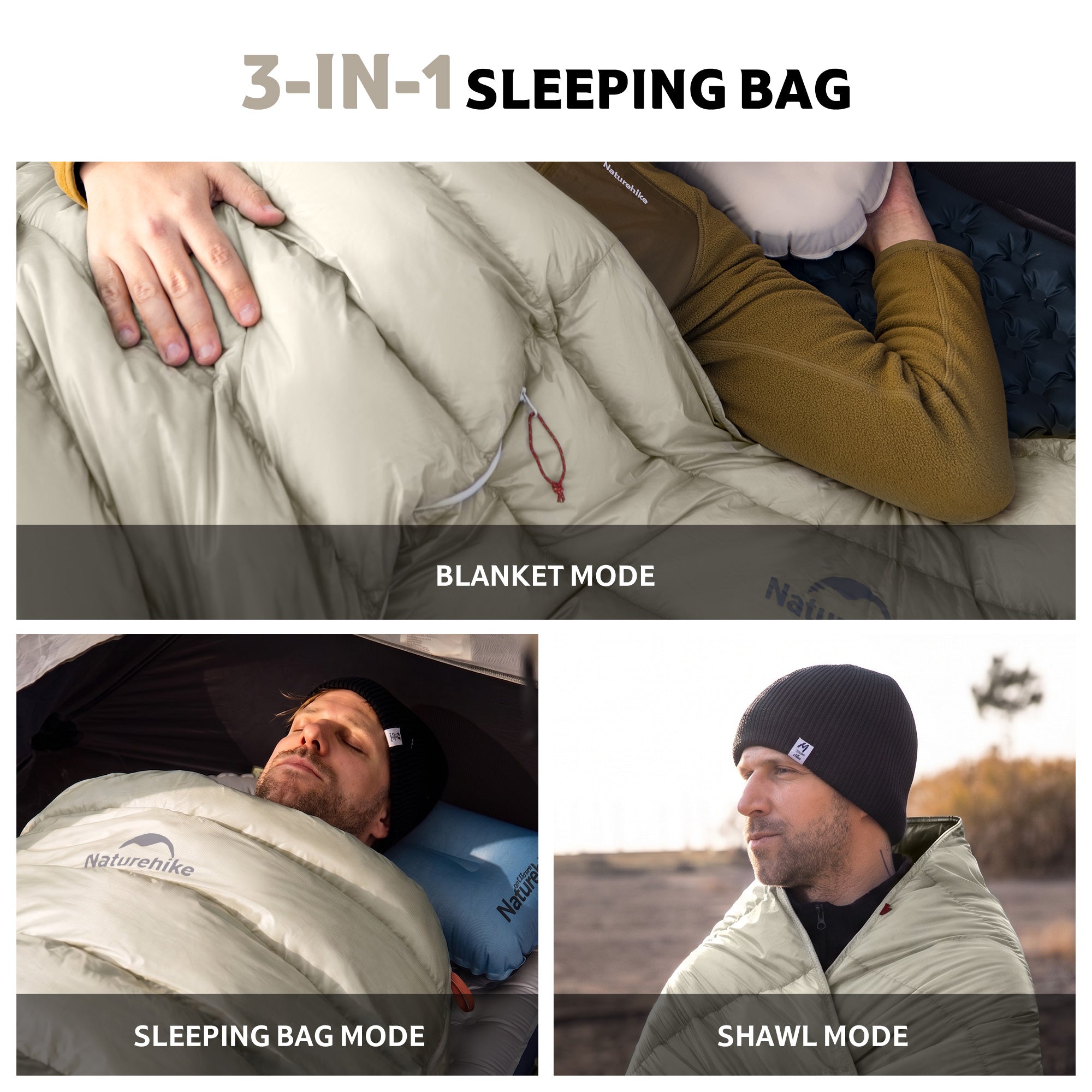 Naturehike CW EXT Sac couchage duvet blanc 10,5°C taille M