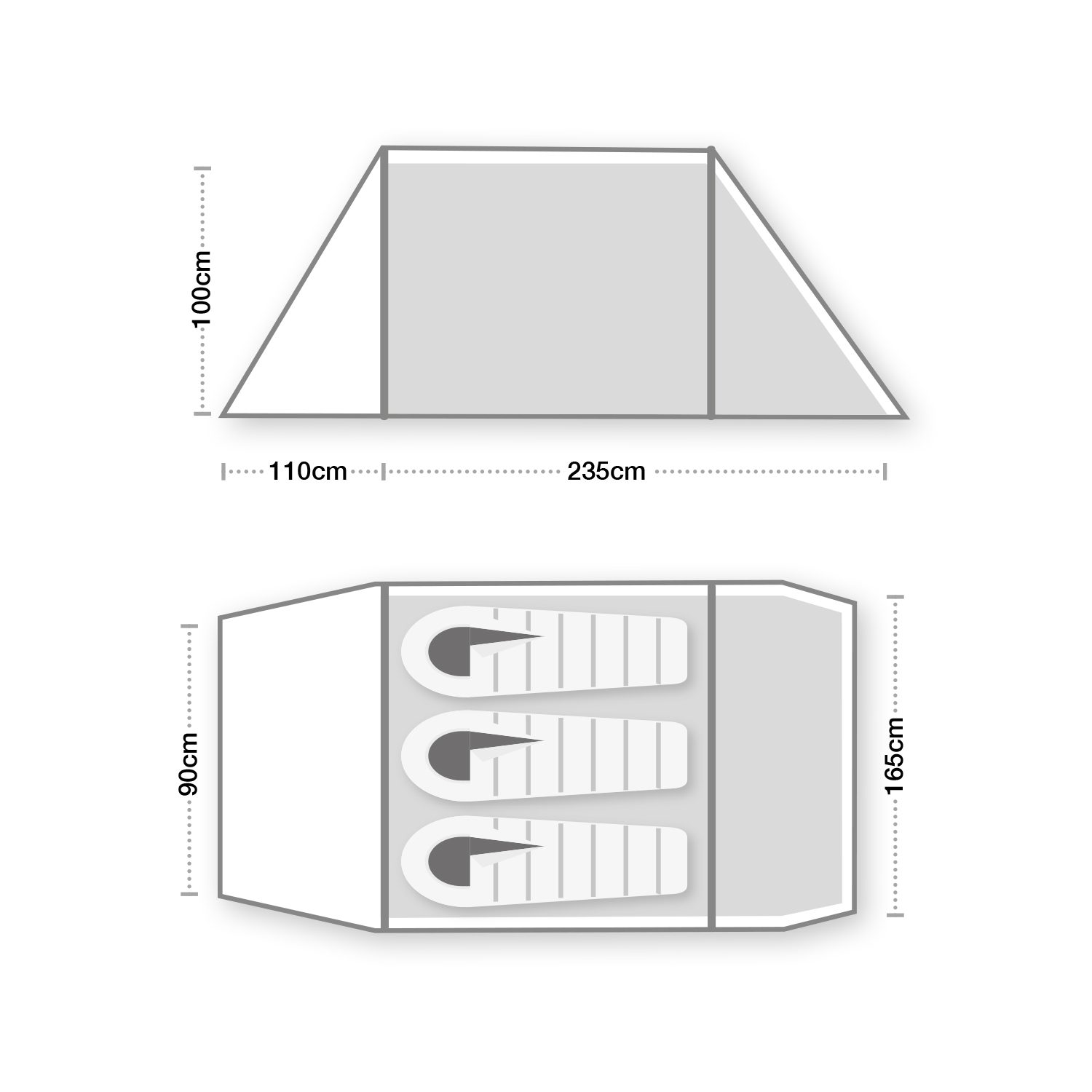 Terra Nova Hoolie Compact 3 tente tunnel 3 places recyclée