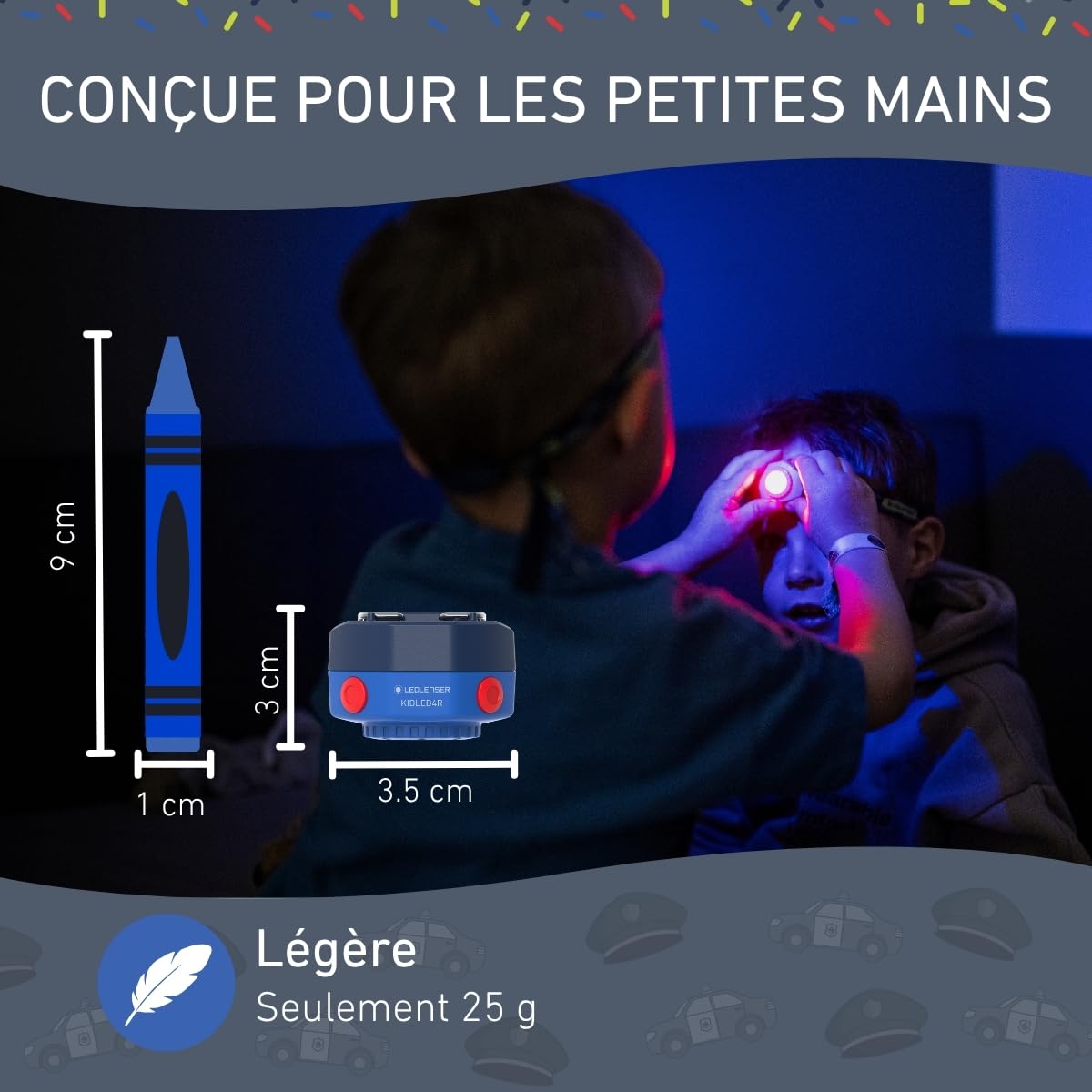 Ledlenser KIDLED4R Lampe Frontale Enfant Bleue 25 g