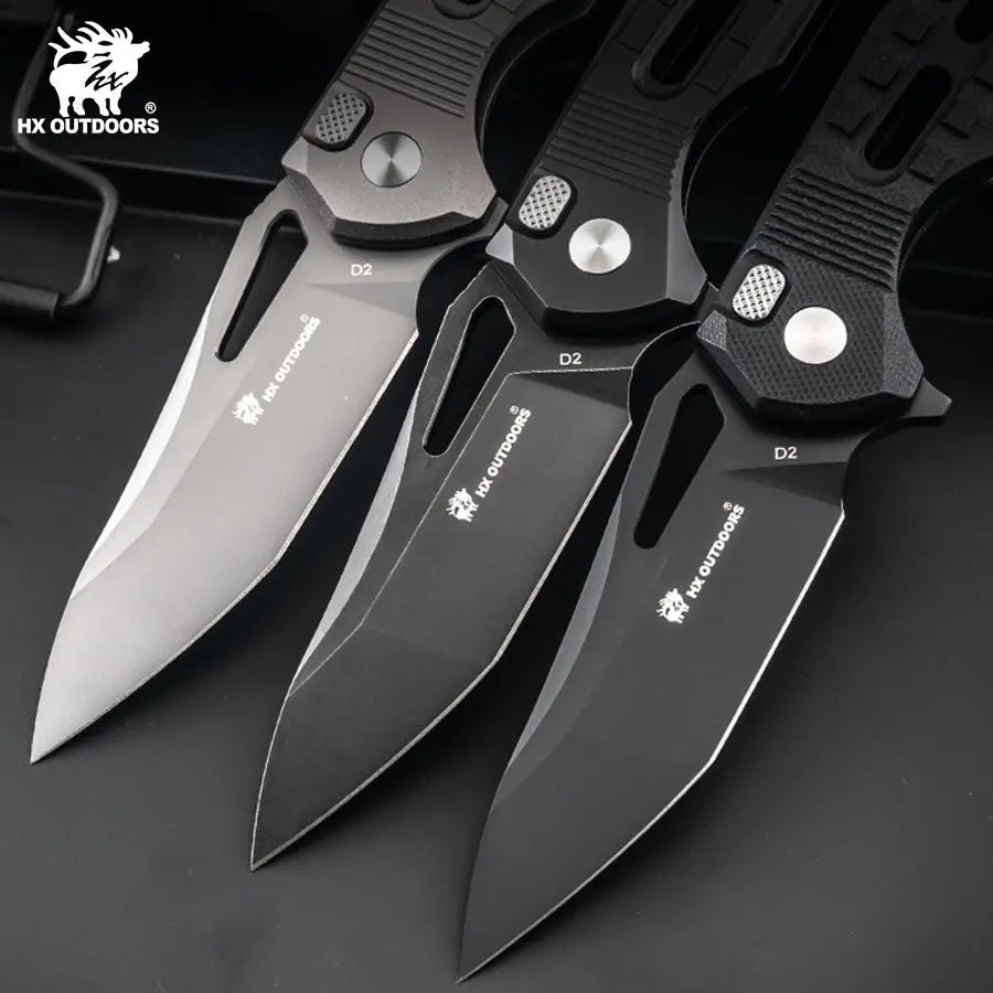 HX Rock Onyx couteau pliant D2 G10 noir
