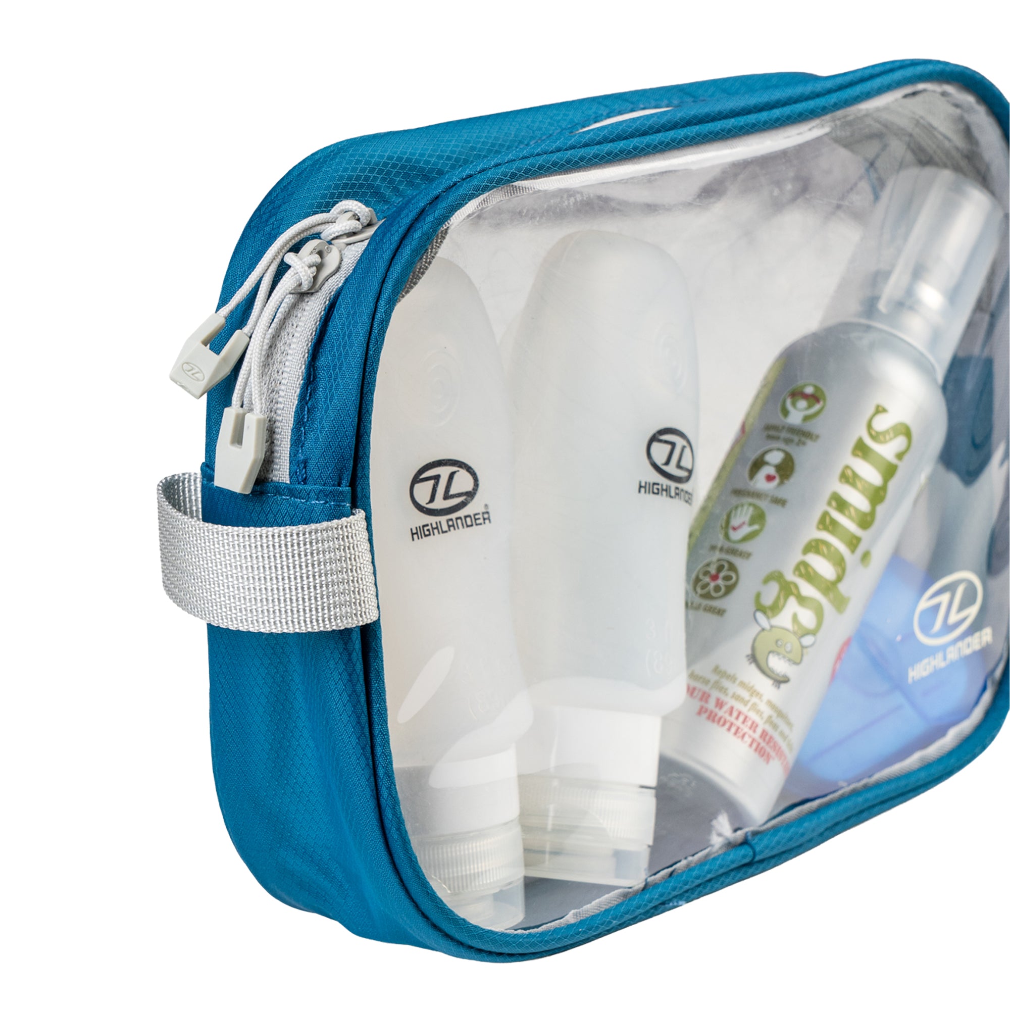 Highlander Travel Essentials Liquid Pouch trousse voyage noire PVC cabine