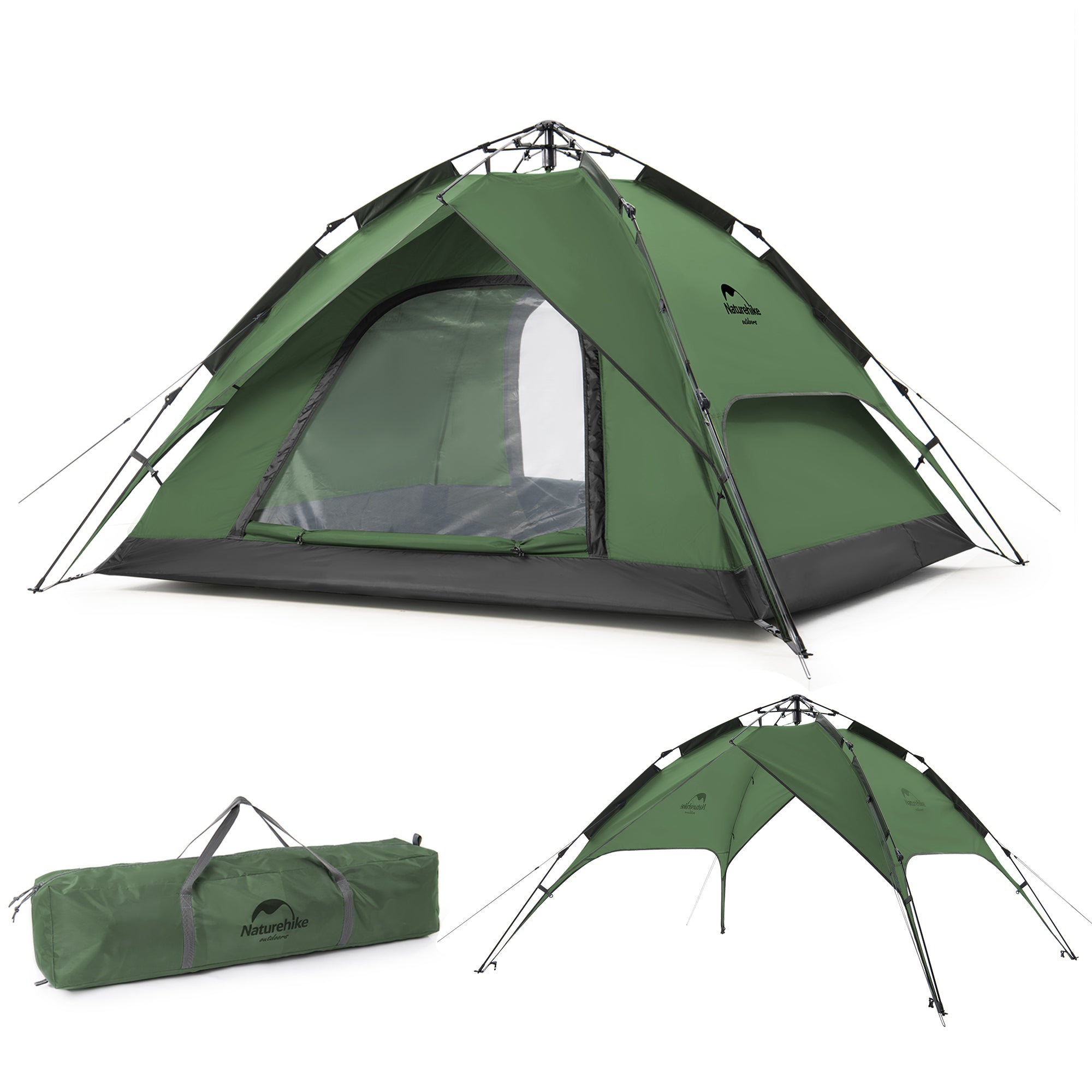 Naturehike AutoPop Tente Camping 4 Personnes 205x225cm 2000mm