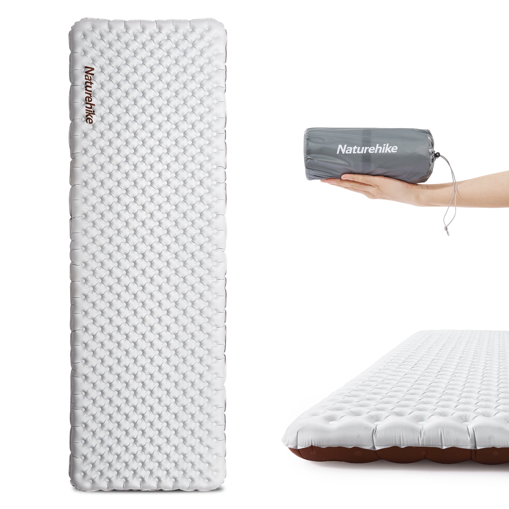 Naturehike TuYe R5.8 Matelas Gonflable Gris 183x58 Momie