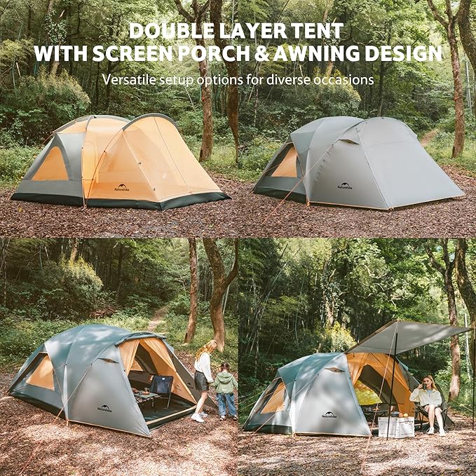Naturehike KOTA Tente Camping 8 Places PU3000 8 Personnes