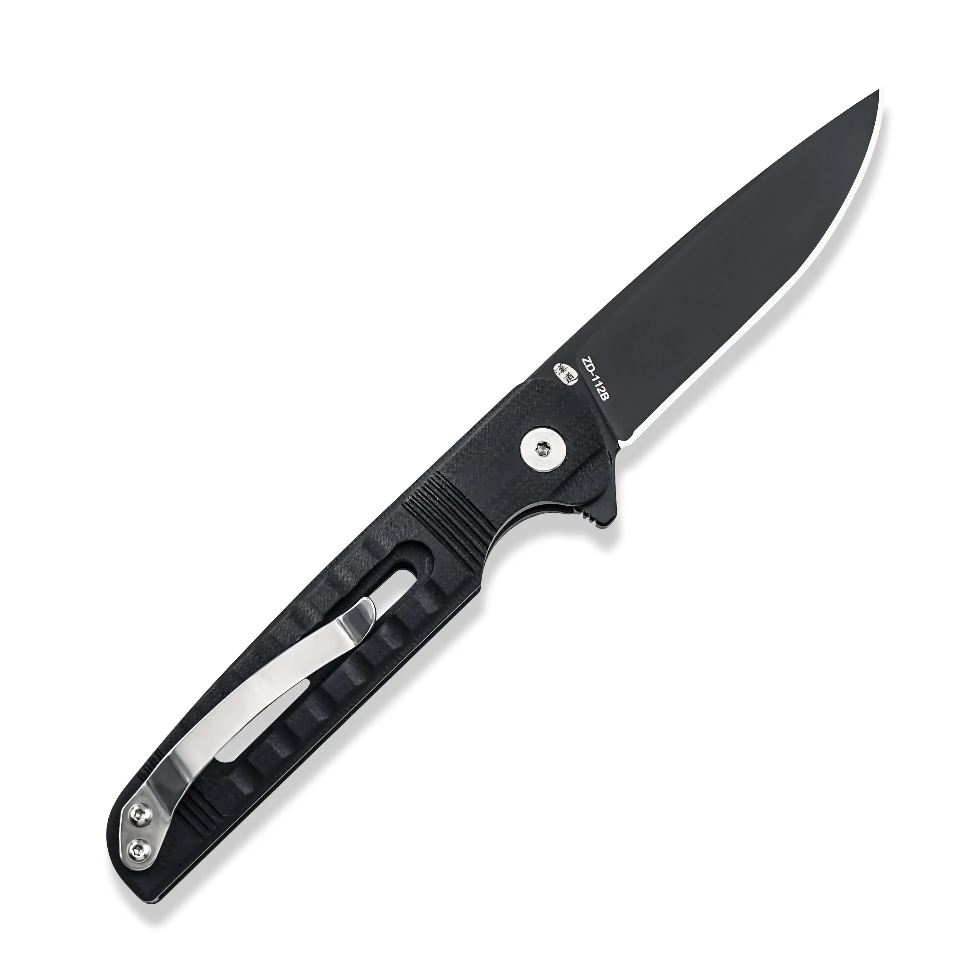 HX Dark Master ZD-112B couteau pliant D2 noir G10 80 mm