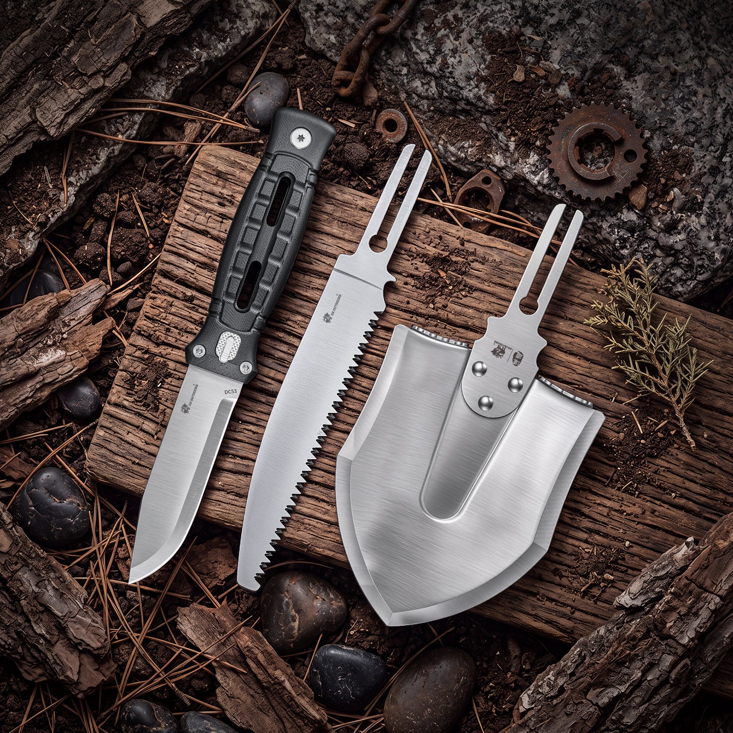 HX Outdoors Rock GBC-68 couteau fixe kit 3-en-1 G10
