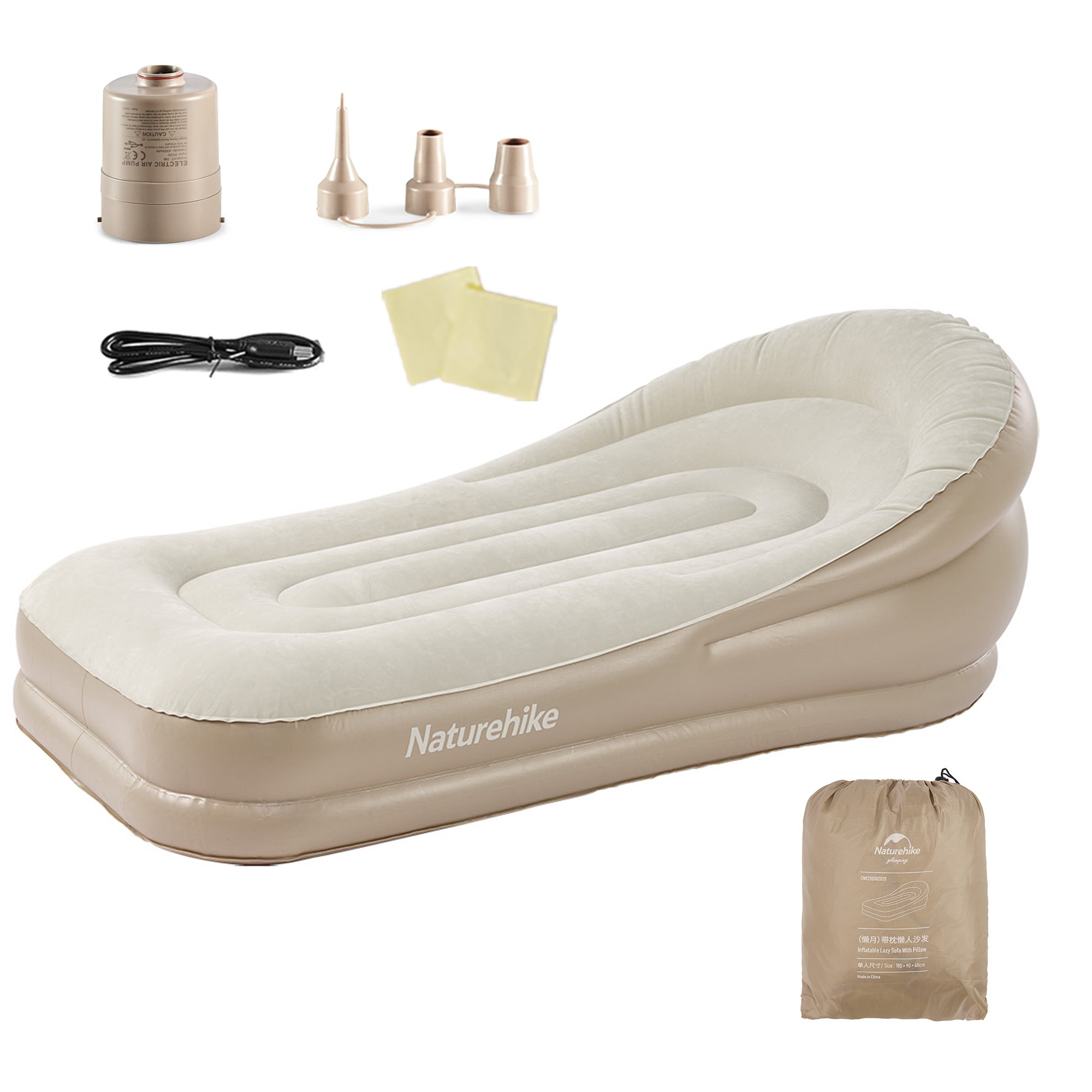 Naturehike DreamWeave fauteuil gonflable 1 personne pompe intégrée