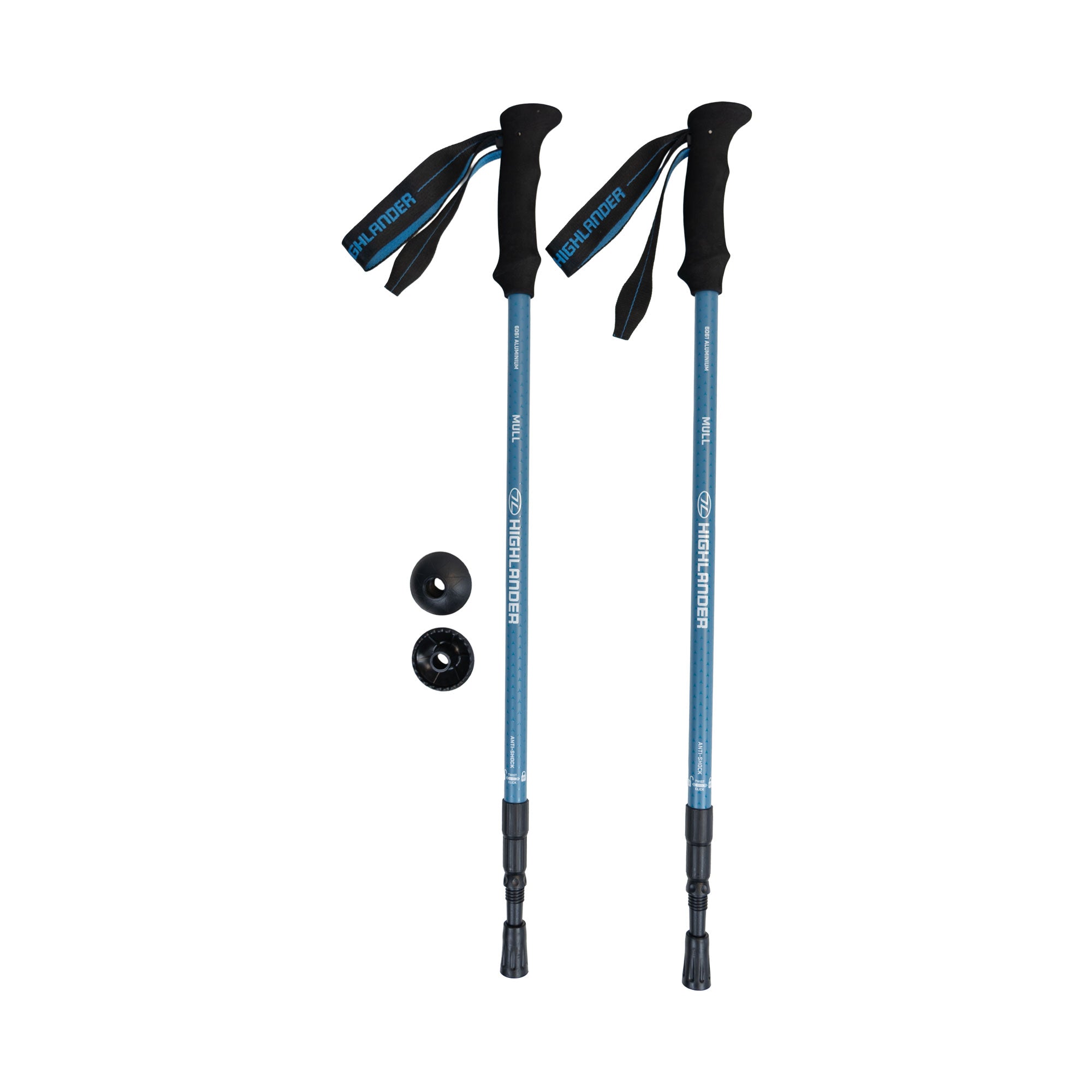 Highlander Mull bâtons marche aluminium lot 2 twist-lock
