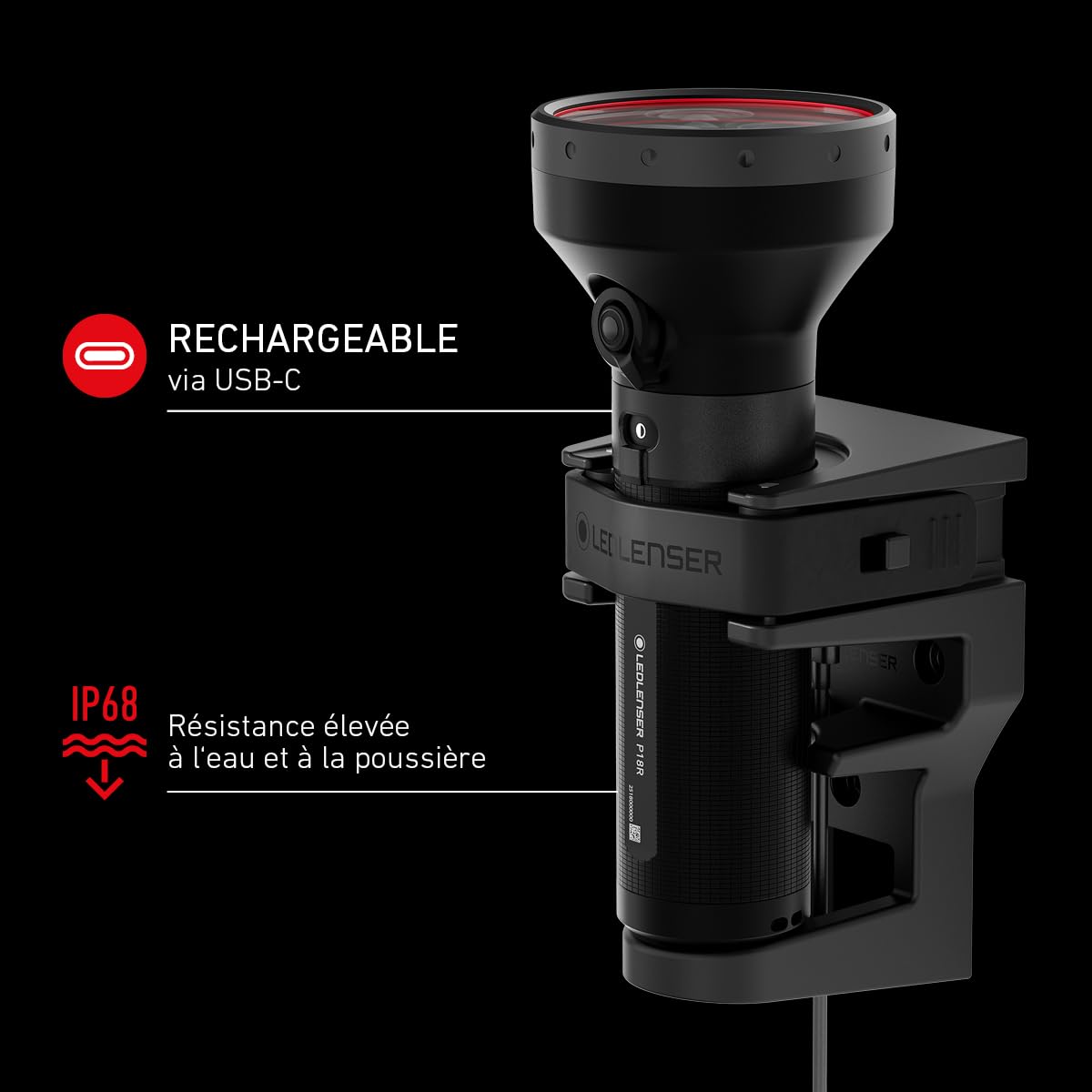 Ledlenser P18R lampe torche rechargeable 6500 lm USB-C