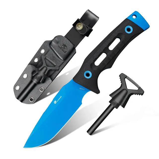 HX Rock Apex TD-18L couteau fixe lame bleue manche G10 noir