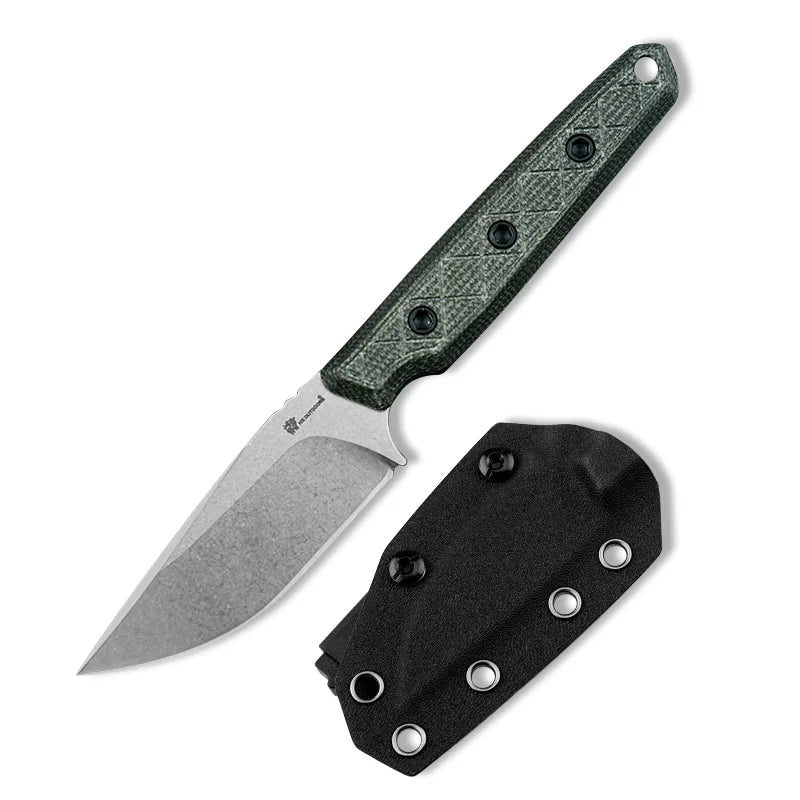 HX Maverick D-354A couteau fixe 14C28N manche micarta vert