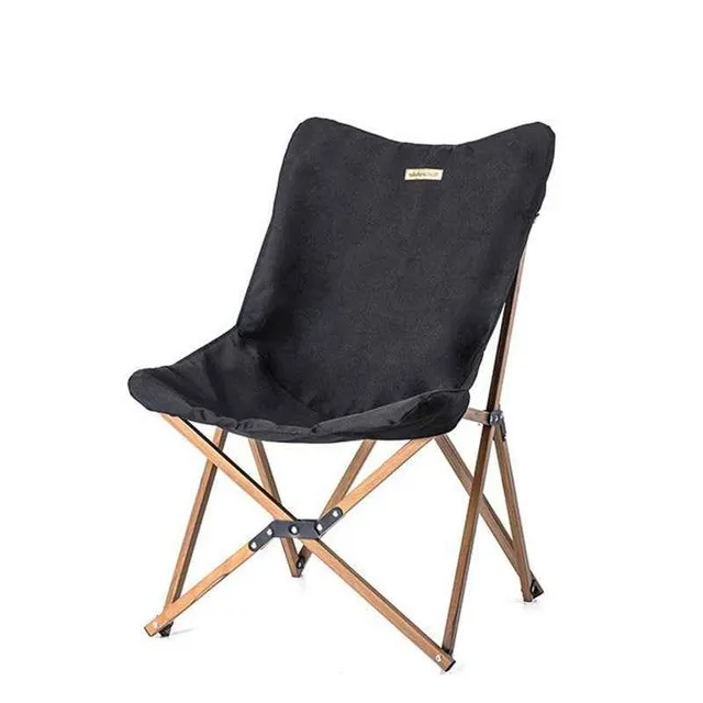 Naturehike chaise camping pliable bois noire