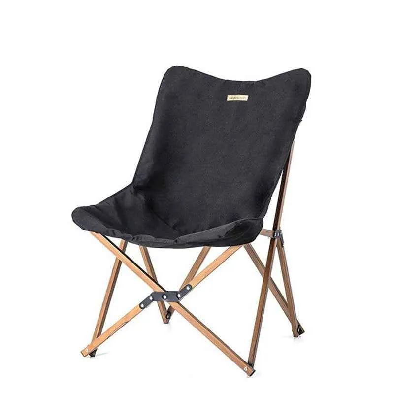 Naturehike chaise camping pliable bois noire