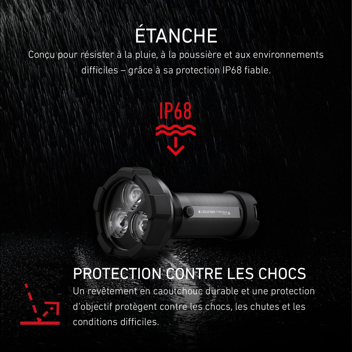 Ledlenser P18R Work Lampe Torche 4500 lm 720 m