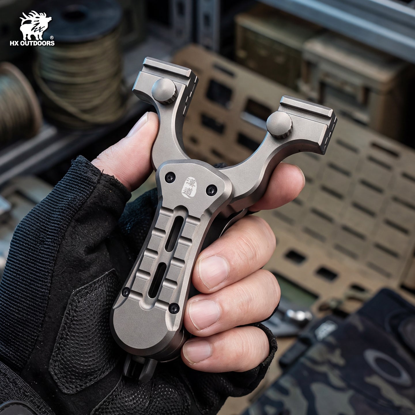 HX Accurion EDC-112A lance-pierre pliant alu gris