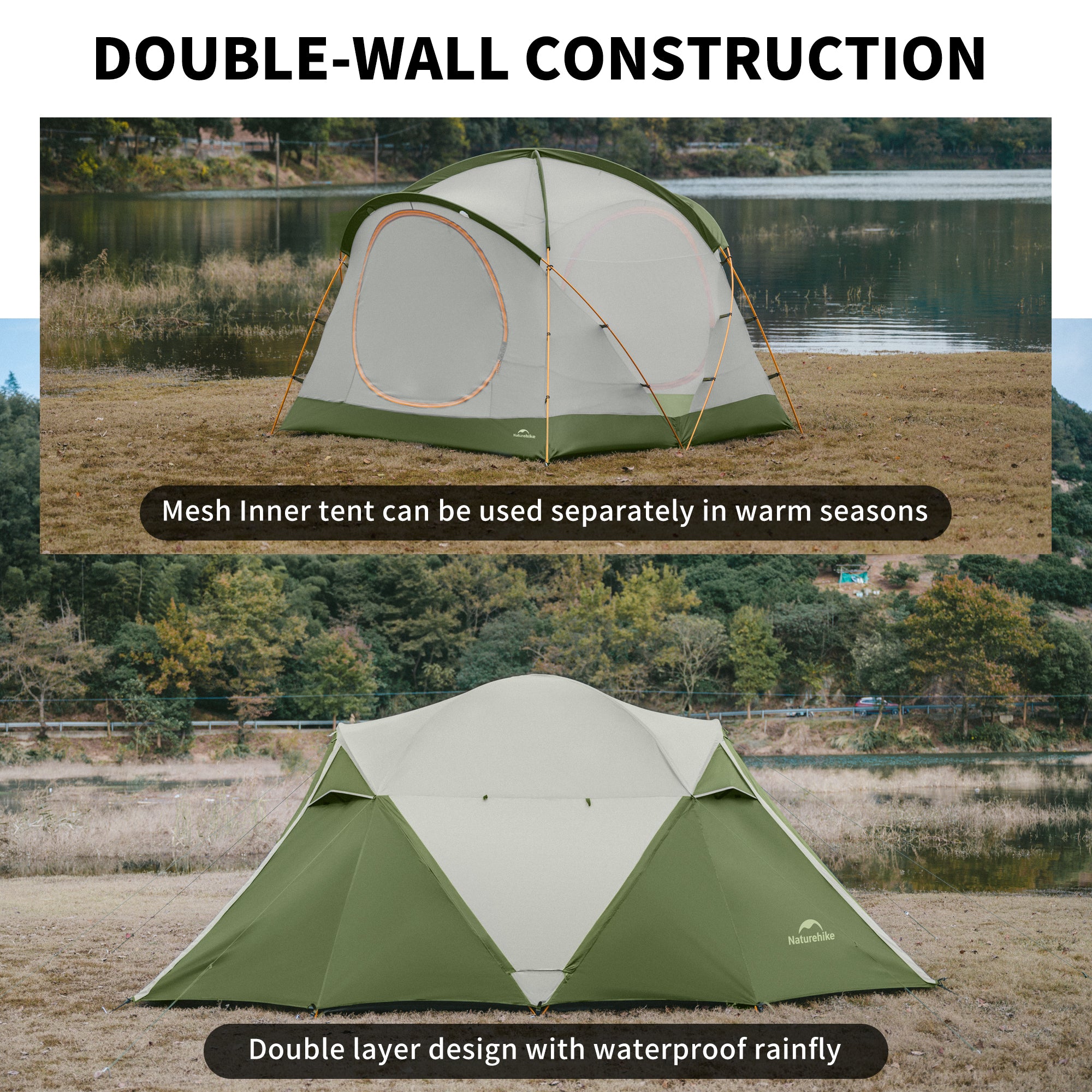 Naturehike KOTA tente camping 4 personnes 1 chambre