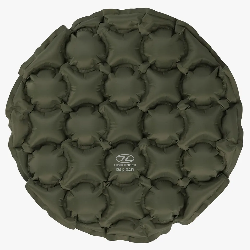 Highlander Pak-Pad assise gonflable camping olive 5 cm 90 g