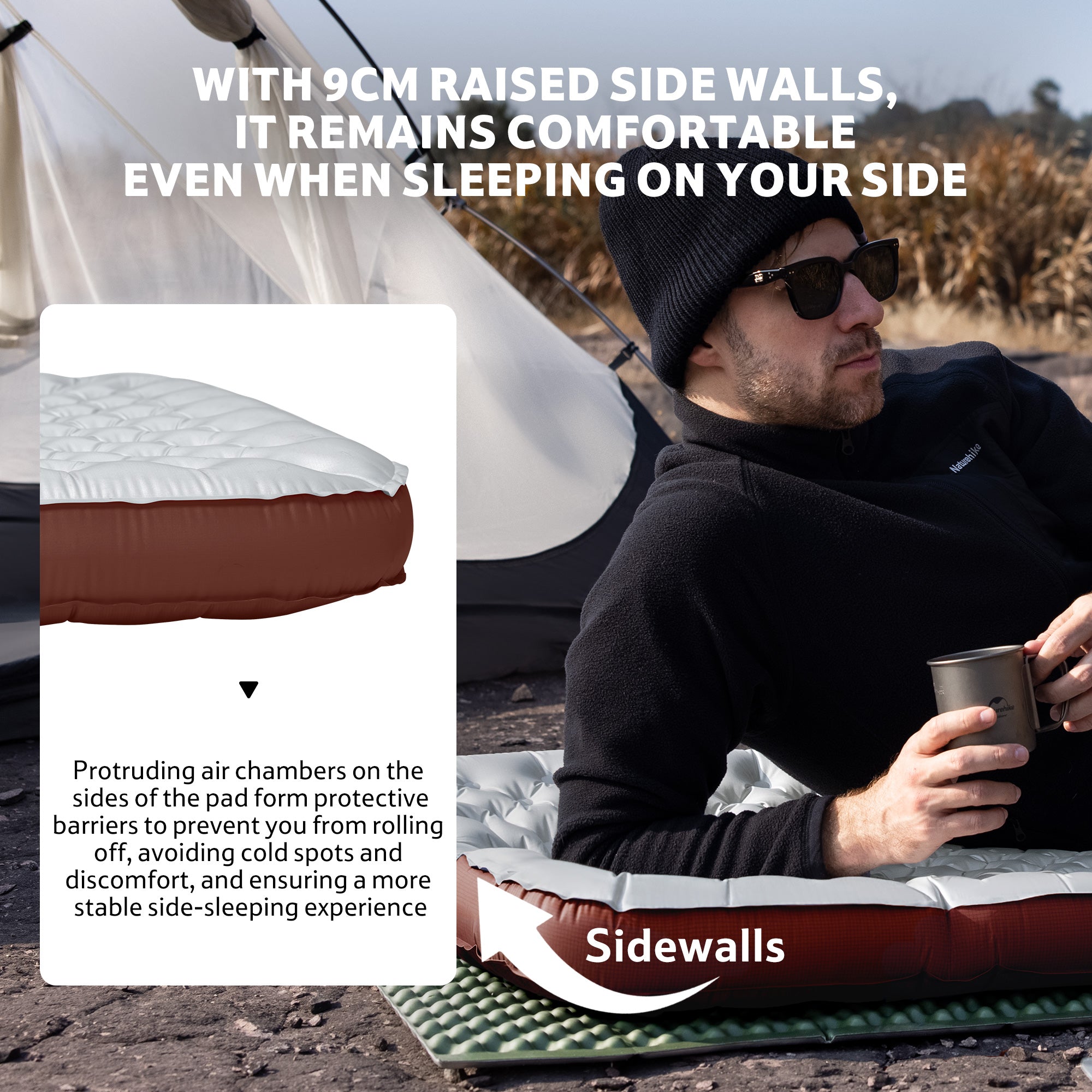 Naturehike TuYe R5.8 matelas gonflable 183x64 cm hiver -20°C