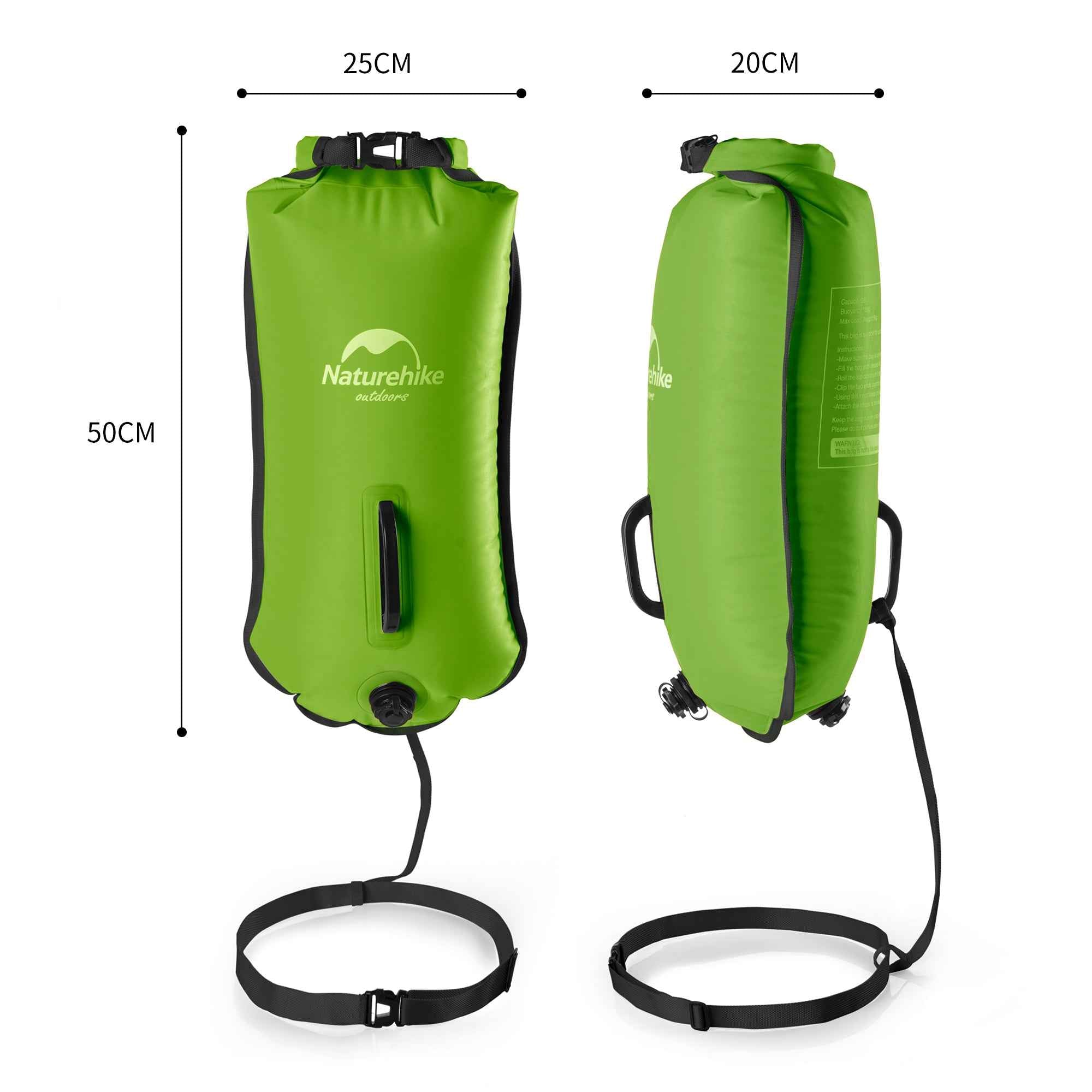 Naturehike sac étanche 18L haute visibilité orange base