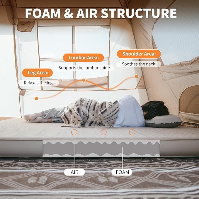 Naturehike Yugu matelas camping auto-gonflant 1 personne 12 cm