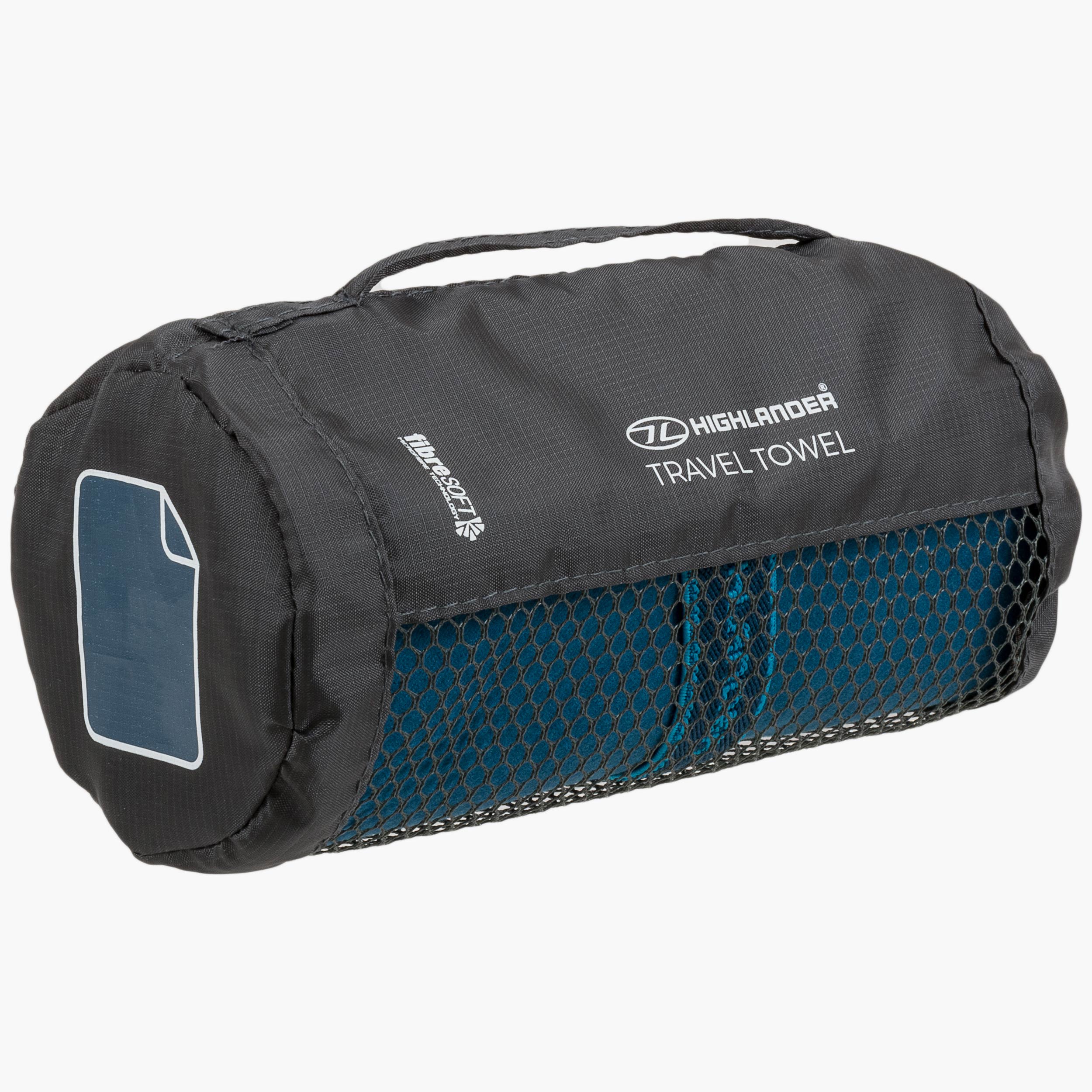 Highlander Fibre Soft serviette microfibre charcoal taille L