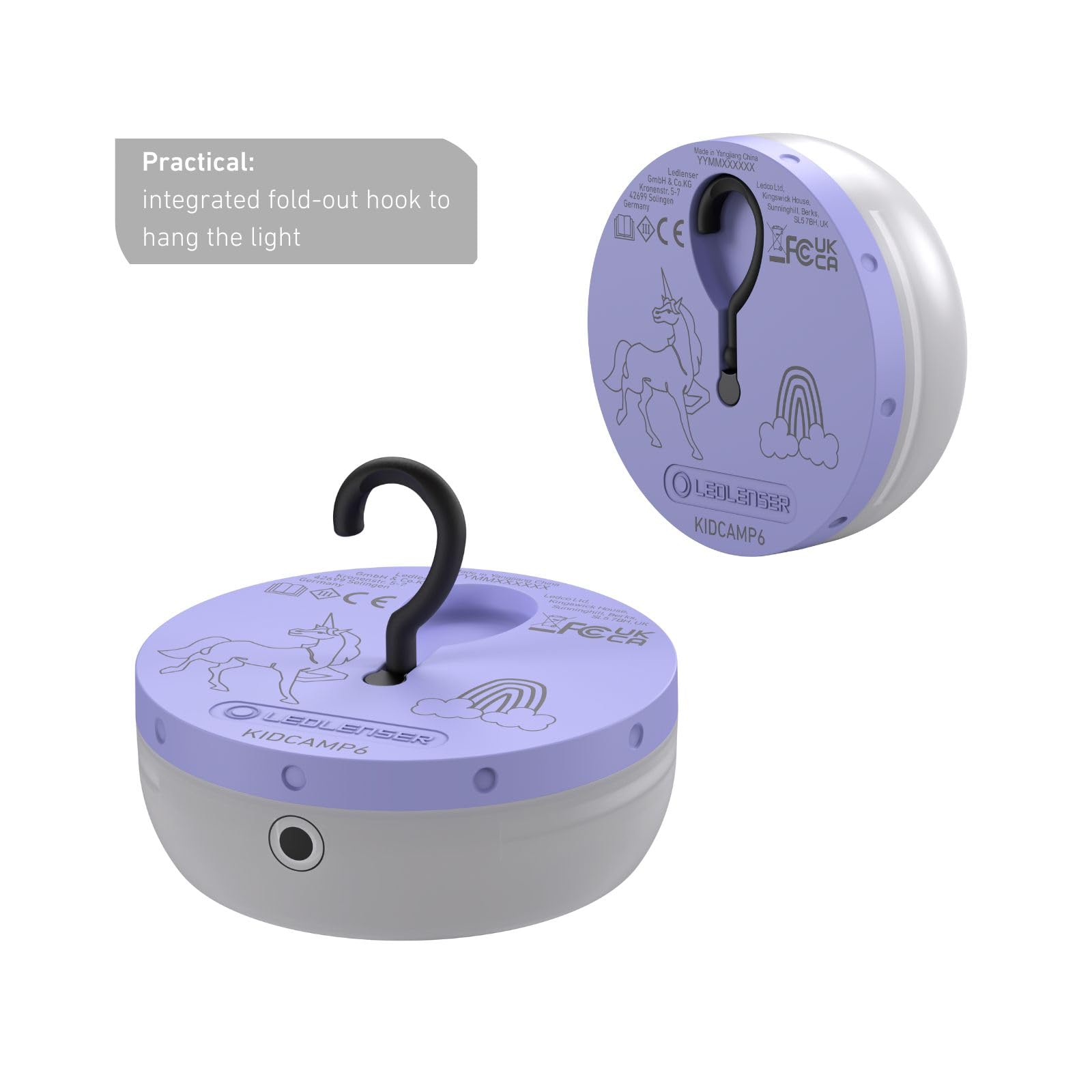 Ledlenser KidCAMP6 lanterne enfant violet licorne 95 g